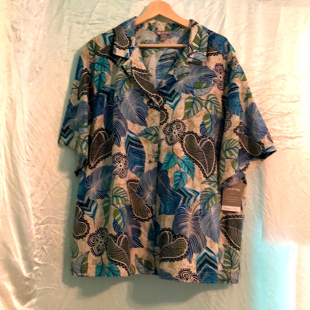 White Stag floral Hawaiian style shirt.
